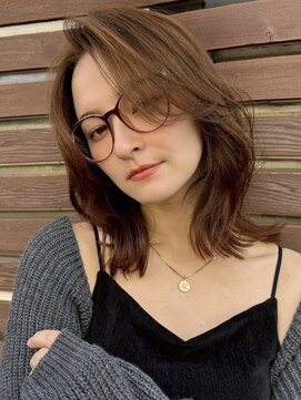 トルネード(TORNADO) カーテンバングレイヤーロブ レイヤーカット 海外風 外国人A0105