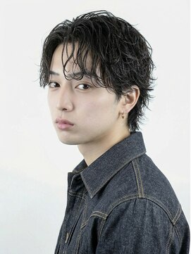 リベルテ グリット(Liberte Grit) メンズ大人色気パーマスタイル☆黒髪濡れ感セクシー質感スタイル