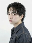 メンズ大人色気パーマスタイル☆黒髪濡れ感セクシー質感スタイル