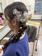 美容室 アンジェ(Ange) 卒業式☆ふわもこサイド編み込み~