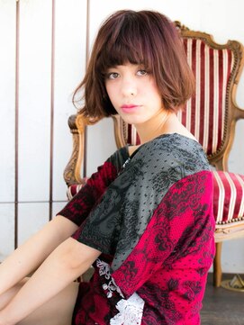 リリアン 表参道(relian) 無造作な動きのあるノーブルカラーボブ☆☆