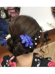 浴衣ヘアアップ