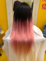 デュオヘアー エクステンションズ 新宿&nbsp;可愛いお色のピンクグラデーション風スタイル