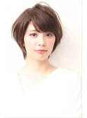 斜めバングの耳かけマニッシュショート 簡単スタイリング☆