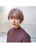 【Chill】大人かわいい季節のピンクベージュクールショートボブ