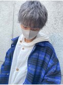 mowen×メンズカット×ホワイトヘアー×マッシュ