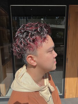 サルファ ヘアデザイン 名古屋 丸の内(S.ALPHA HAIR DESIGN) レッドハイライト＆MIXパーマスタイル