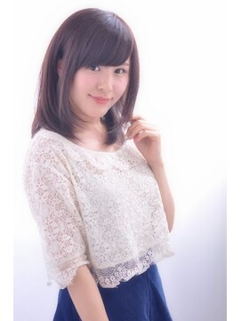 アディクト 東陽町西口(addict) フレアバングの上品な艶髪＿ロング＿アッシュブラウン［東陽町]