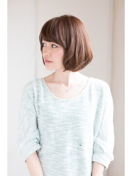 ステージ(STAGE) 大人可愛いココアベージュグレージュカラーボブウルフ黒髪幡ヶ谷