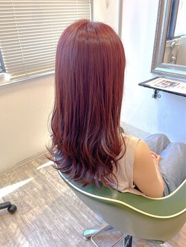 ヘアーサロン キー(Hair salon key) アプリコットピンク