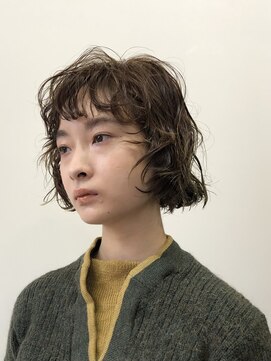 シスタ 二子玉川(SiSTA) パーマボブ/ショートパーマ/ボブ/オリーブベージュ/二子玉美容室