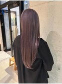 ラベンダーグレージュ 艶髪ロング