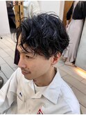 メンズパーマ 緩めスパイラルパーマ 横浜