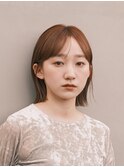 ボブ　くびれボブ　韓国風ボブ　似合わせカット　メルティカラー