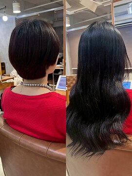 アンククロス 表参道(ANKH CROSS) ワンカラー＋エクステ[ビフォーアフター]