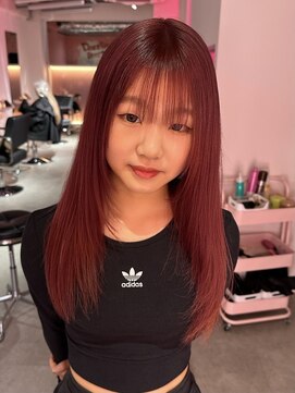 ダズリングディア(Dazzling Deer) ワインレッド/レイヤーカット/卵型