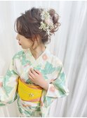 《浴衣ヘア》ふわふわアップスタイル