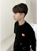 刈り上げセンターパートメンズハイライトフェザーパーマ吉祥寺◎