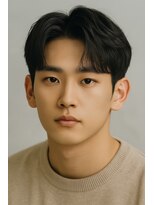 にもう&nbsp;サーフカール&ブルーブラック　フェザーパーマ ss56