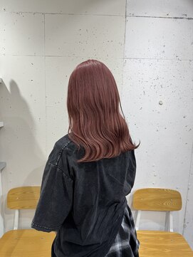 アジールヘア 北千住駅西口店(agir hair) コーラルピンクカラー ピンクカラー ピンクオレンジ 北千住