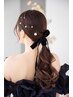  ヘアセット＋リボン＋パール￥3500(土日祝3800)