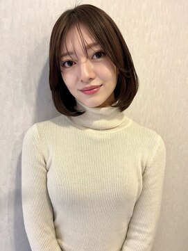 ショート/ボブ/ハイライト/インナーカラー/白髪ぼかし/銀座