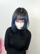 シーバイスリー 綱島(C×3) ウルフレイヤー×ブラックルーツ×ブルー×毛先ブラックデザイン