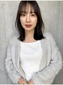 20代30代ボブ/ミディアムレイヤー／グレージュ/透明感/天神/大名
