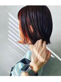 【Hairate本川越】切りっぱなしボブ☆イヤリングカラー