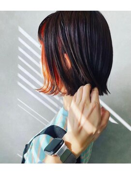 ハイレート ウニクス川越店(Hairate) 【Hairate本川越】切りっぱなしボブ☆イヤリングカラー