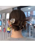 フラワーアクセと金箔で彩るモードなカチモリ
