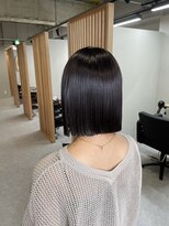 ピークス 千葉店(Peaks) グレージュ/顔周りレイヤーボブ/韓国巻き/結べるレイヤーカット