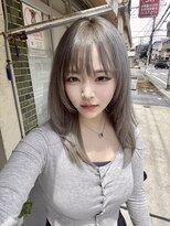 ヘアアーク(HAIR arc)&nbsp;グレージュ#ハイトーンカラー#レイヤー#ブリーチ#シルバー