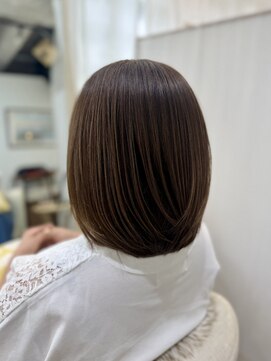 ウミネコ美容室 センター北hanare店(Umineko美容室) 艶めく内巻きナチュラルベージュレイヤー