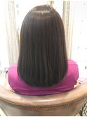 【ERI】人生初カラー★TOKIOで艶髪内巻きカットネイビーアッシュ