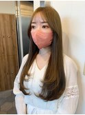 〇オリーブベージュ ブリーチなし 韓国レイヤー