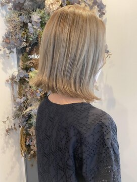 バブ バイネオリーブ(Bab by neolive) ダブルカラー☆ブリーチでミルキーベージュ