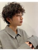マッシュショート×パーマ