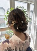 浴衣＊ヘアセット＊下めシニヨン