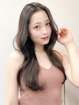 レア 表参道(L'ea) 黒髪クラゲヘアーオリーブグレー小顔ココアベージュ