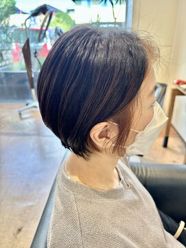 リシェールグリーン 越谷花田店(RICHAIR GREEN) デザインカラー/レイヤーカット/ウェットヘア/オリーブベージュ