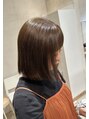 リバティ(Liberty) ブリーチ無しWカラーでolive beige♪