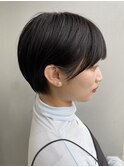 前髪あり耳掛け丸みくびれショートボブ20代30代40代50代60代