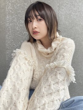 ヌイ 横浜(nui) 切りっぱなしインナーボブ_ナチュラルインナーベージュ