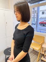 ソフト(soft) 前上がりボブレイヤーグレージュカラーグレーベージュ30代20代