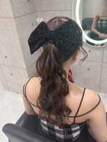 ヘア サロン クラン 東心斎橋店(hair salon clan)&nbsp;編み込みポニーテール