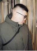 BURGメンズカットアップバングスパイキーショートスキンフェード