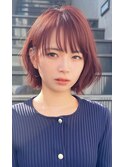 レイヤーカット透明感カラー冬カラーくびれボブシースルーバング