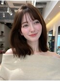 大人ボブ銀座レイヤーカット有楽町ミディアムボブベージュ