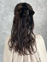 アイリス 天文館店(AIRIS) ヘアセット お呼ばれヘア リボンアレンジ ハーフアップ 韓国風